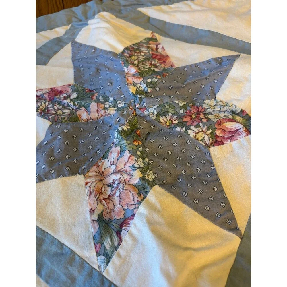 Lone Star quilt pillowcase sham set 2 standard vintage cottagecore farmhouse